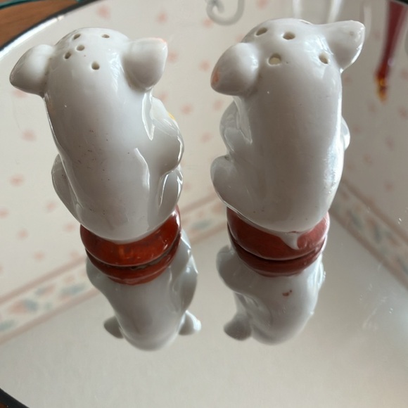 VINTAGE 1930’s JAPAN SET PIGS  PLAYING FLUTE with errors says PM PEPPER I’M SALT - Picture 4 of 7